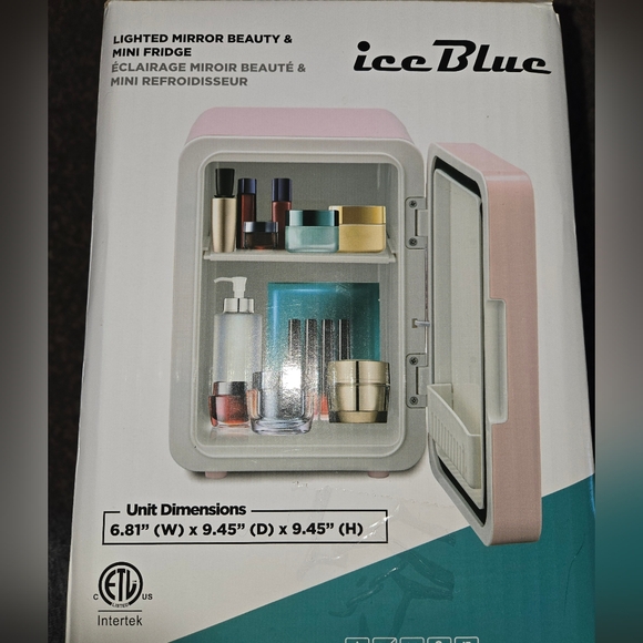 NIB! ICE BLUE MINI FRIDGE. - Picture 3 of 5